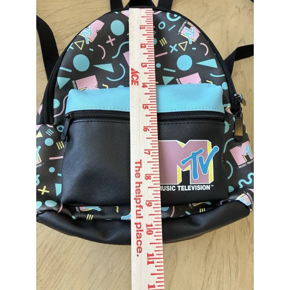MTV Mini Backpack Retro Vintage 80s 90s Memphis Concert Dopamine Geometric Y2K